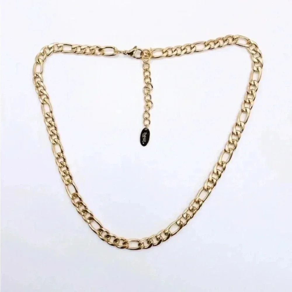 Figaro Chain Necklace | 18k Gold Plated - Picture 2 of 7